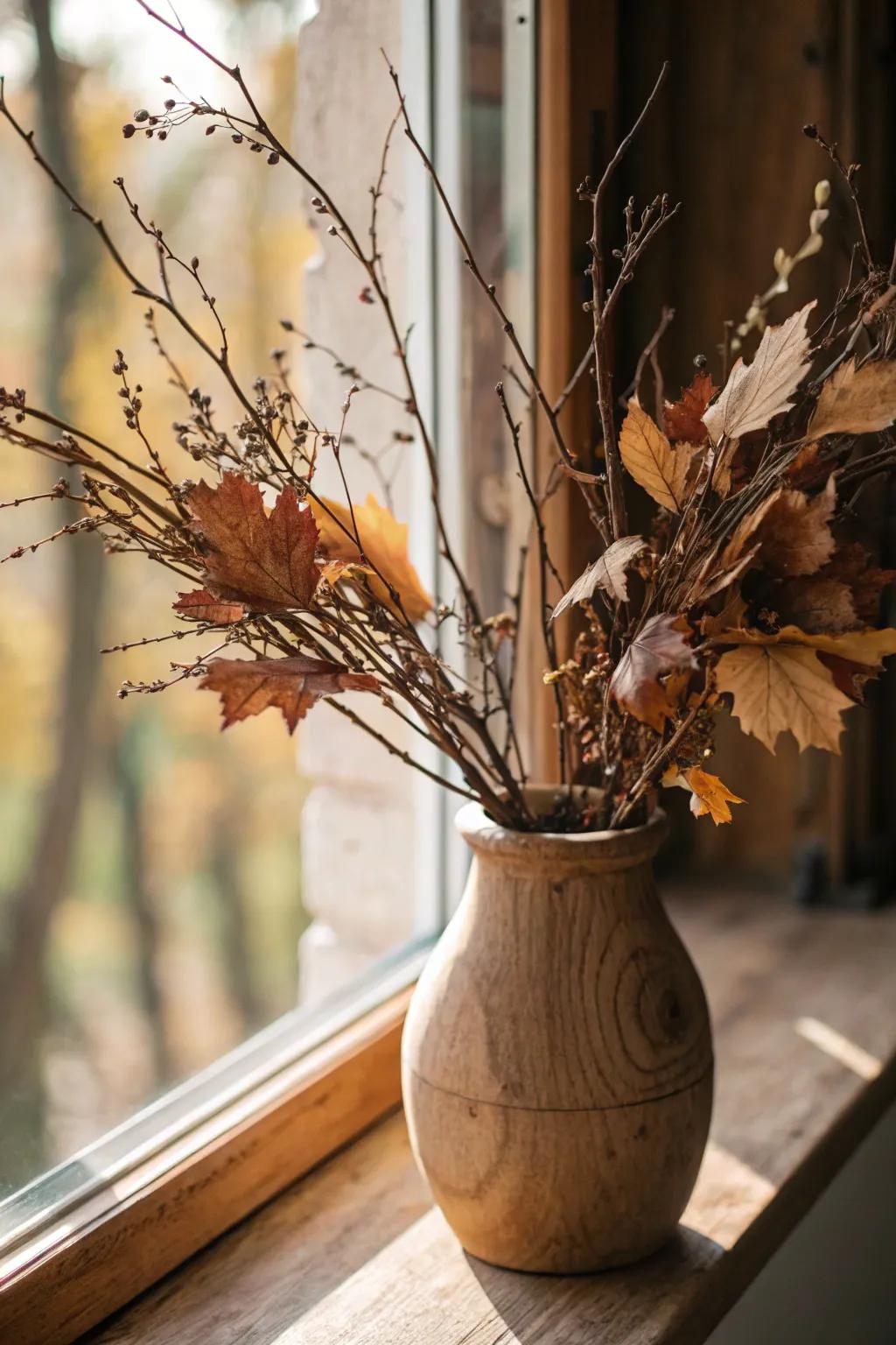 Bring the outdoors in using nature-inspired vase contents.