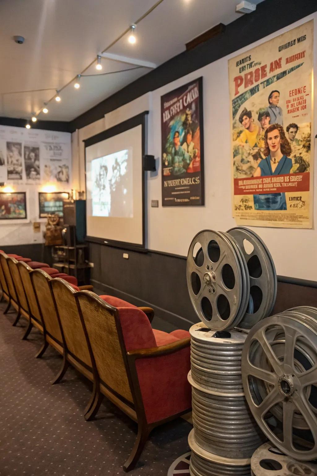 Broadcast iconic films from the 1940s, transforming your party into a silver screen spectacle.