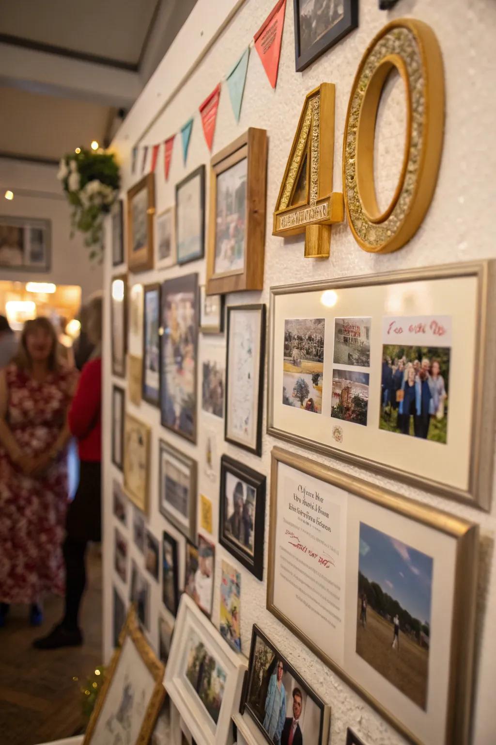 Commemorate memories and special occasions with a heartfelt photo memory wall.