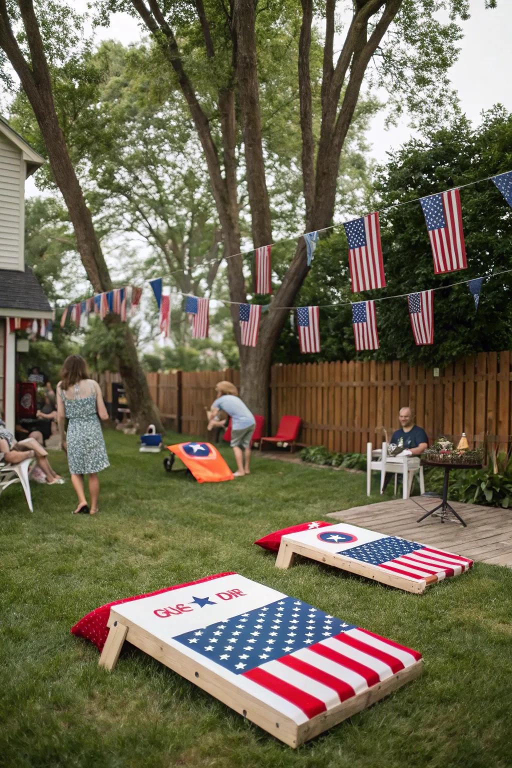 Engage in friendly contests with themed lawn games appropriate for every participant.