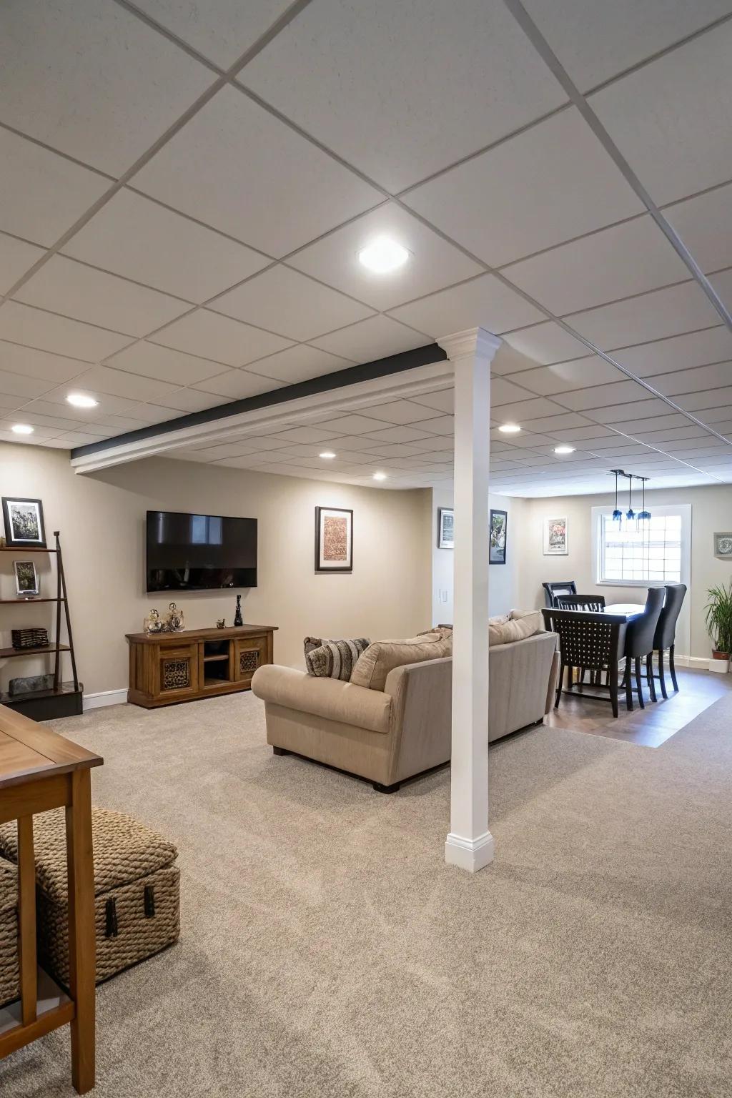 A sense of spaciousness is created by open floor plans.