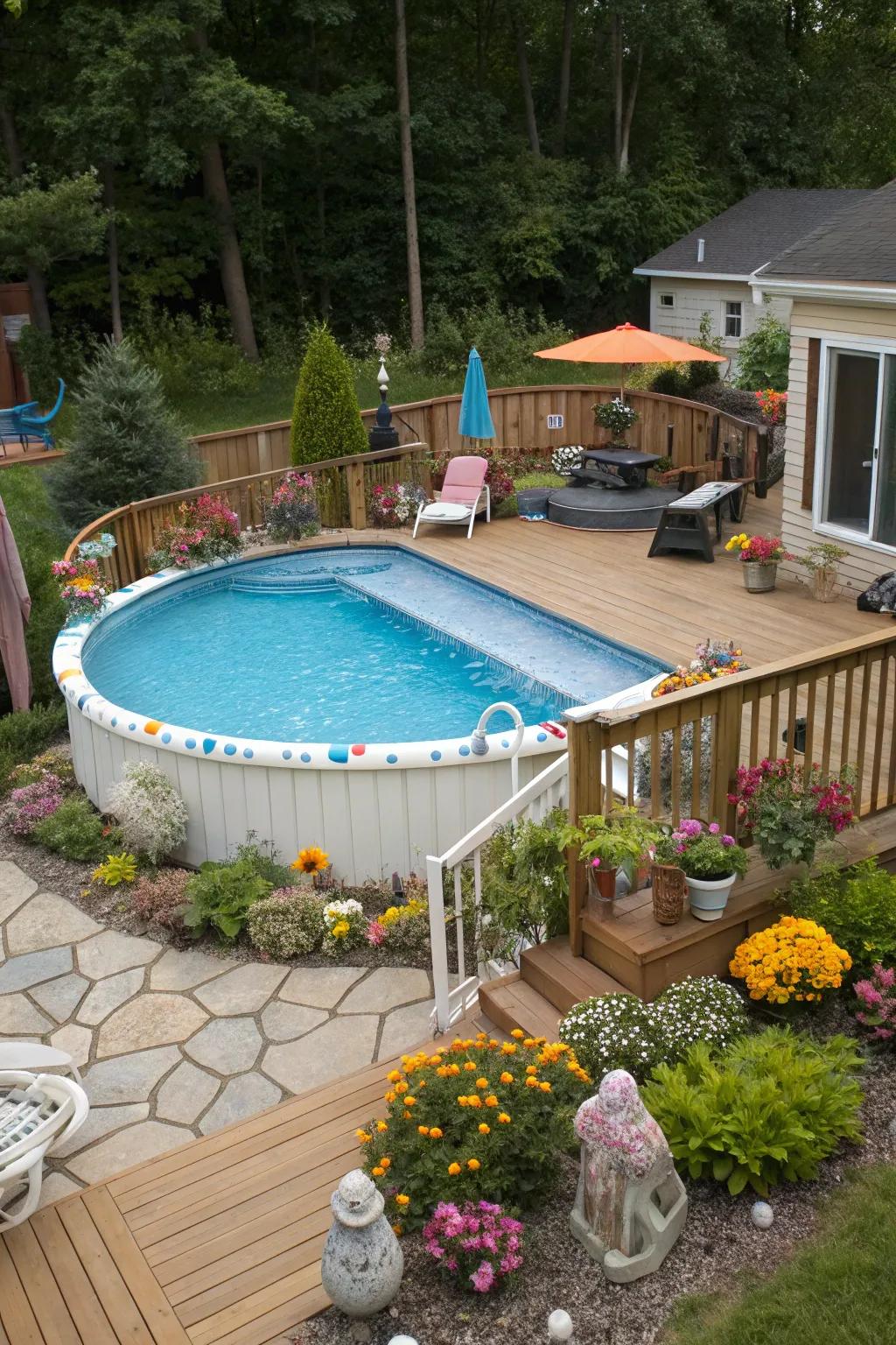 Discover distinct deck layouts for a creative element.