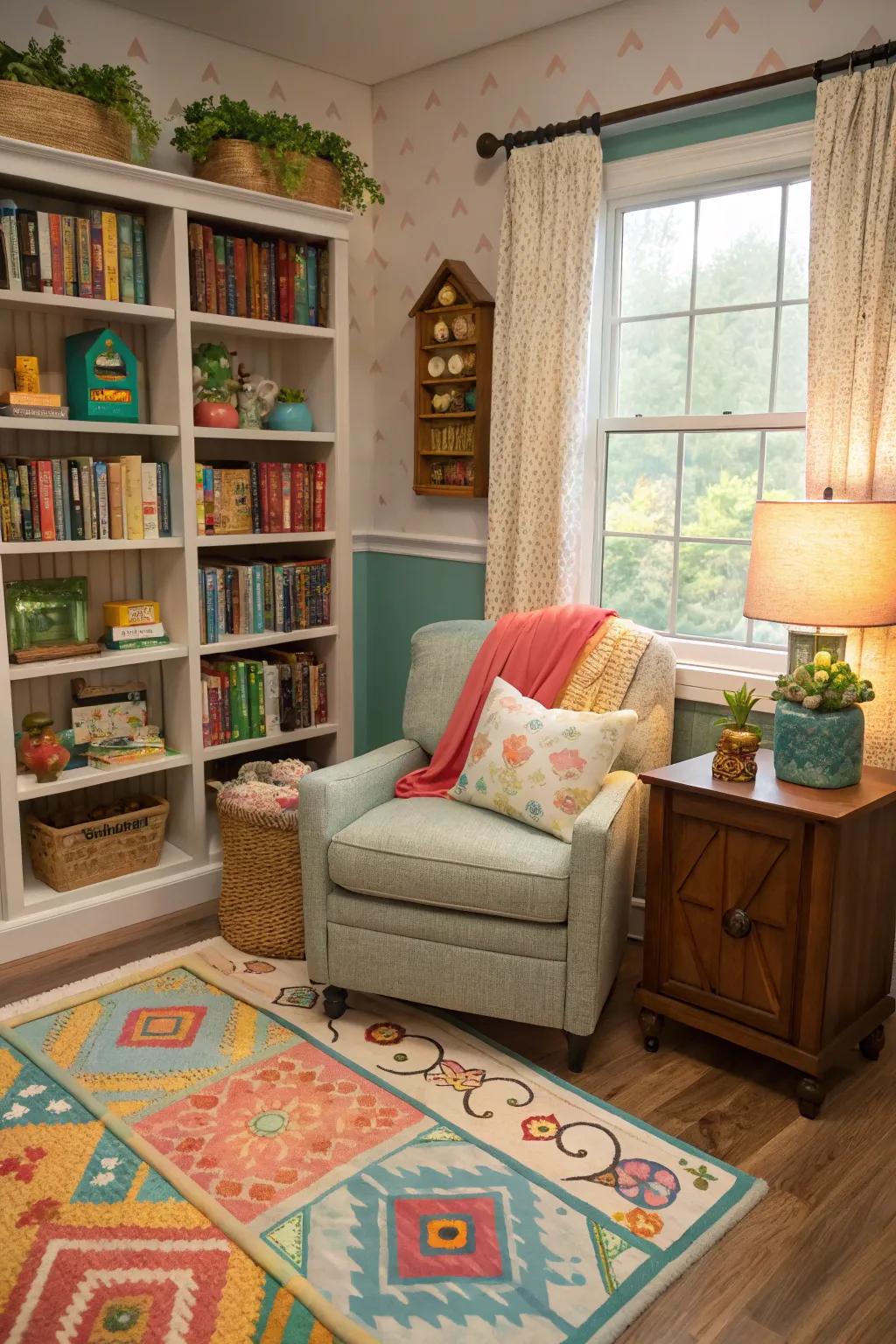 A learning hideaway is suitable for book enthusiasts.