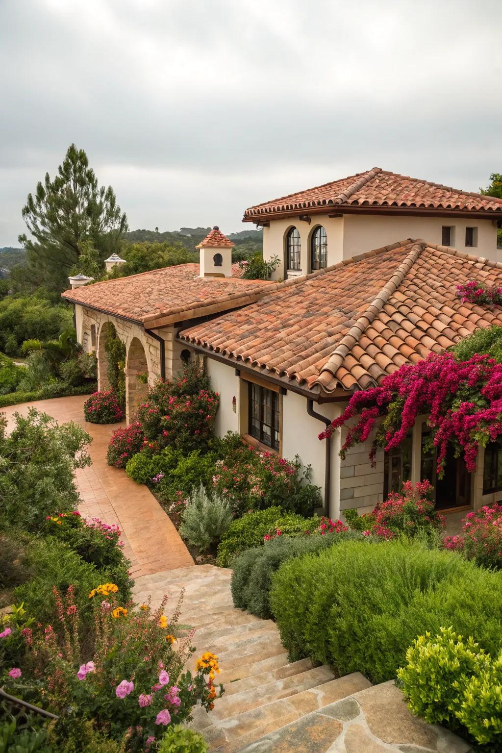 Terracotta tiles impart a sensation of warmth and classic refinement to any abode.