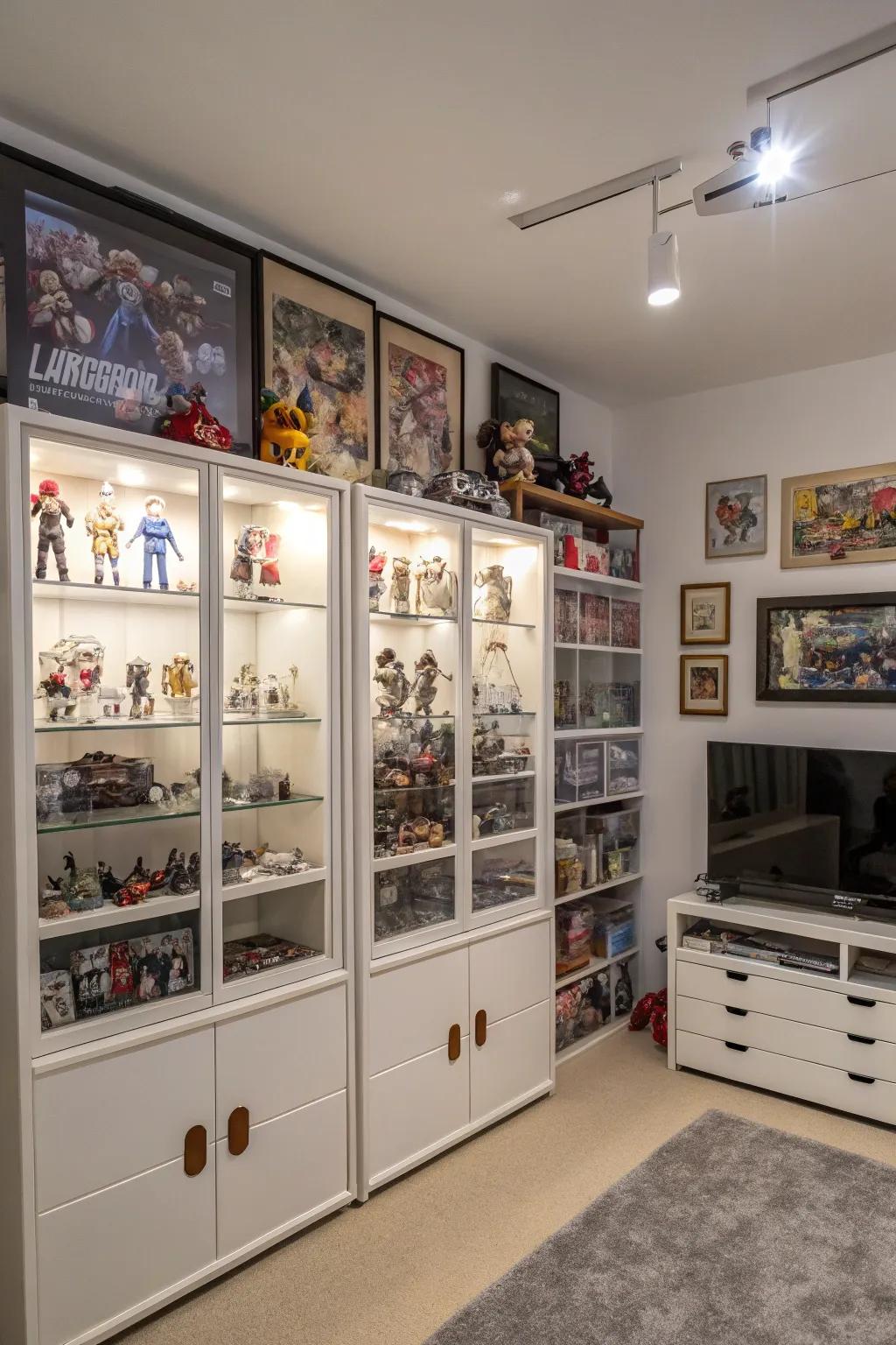 Clever storage keeps your anime collection organized and accessible.