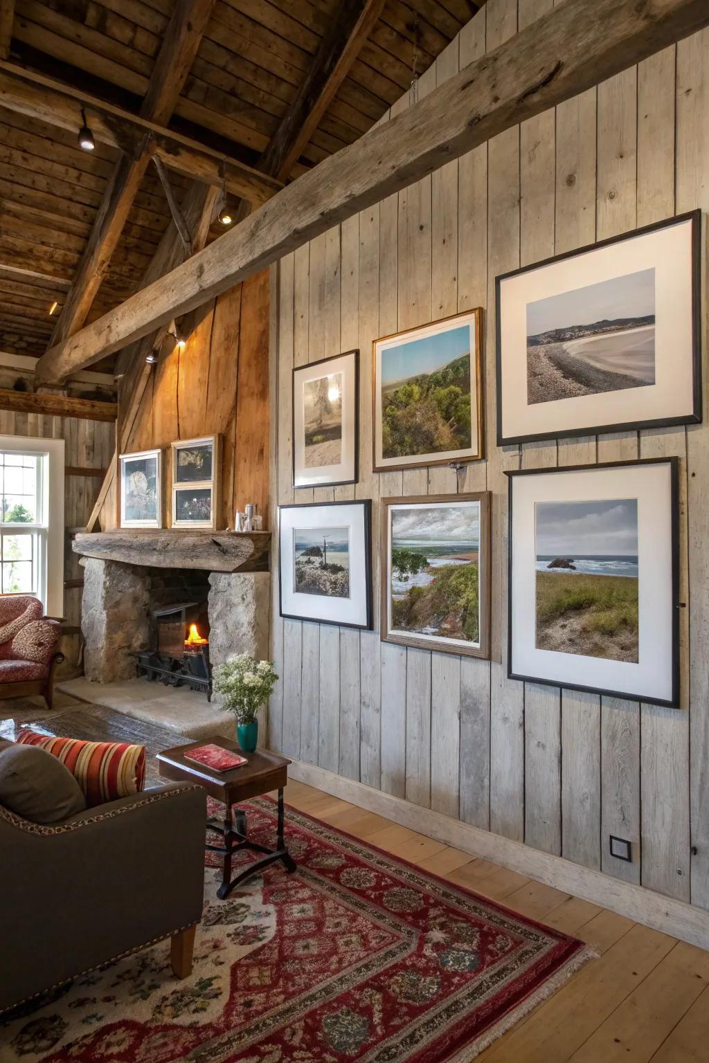 Art prints presented casually, framed without glass.