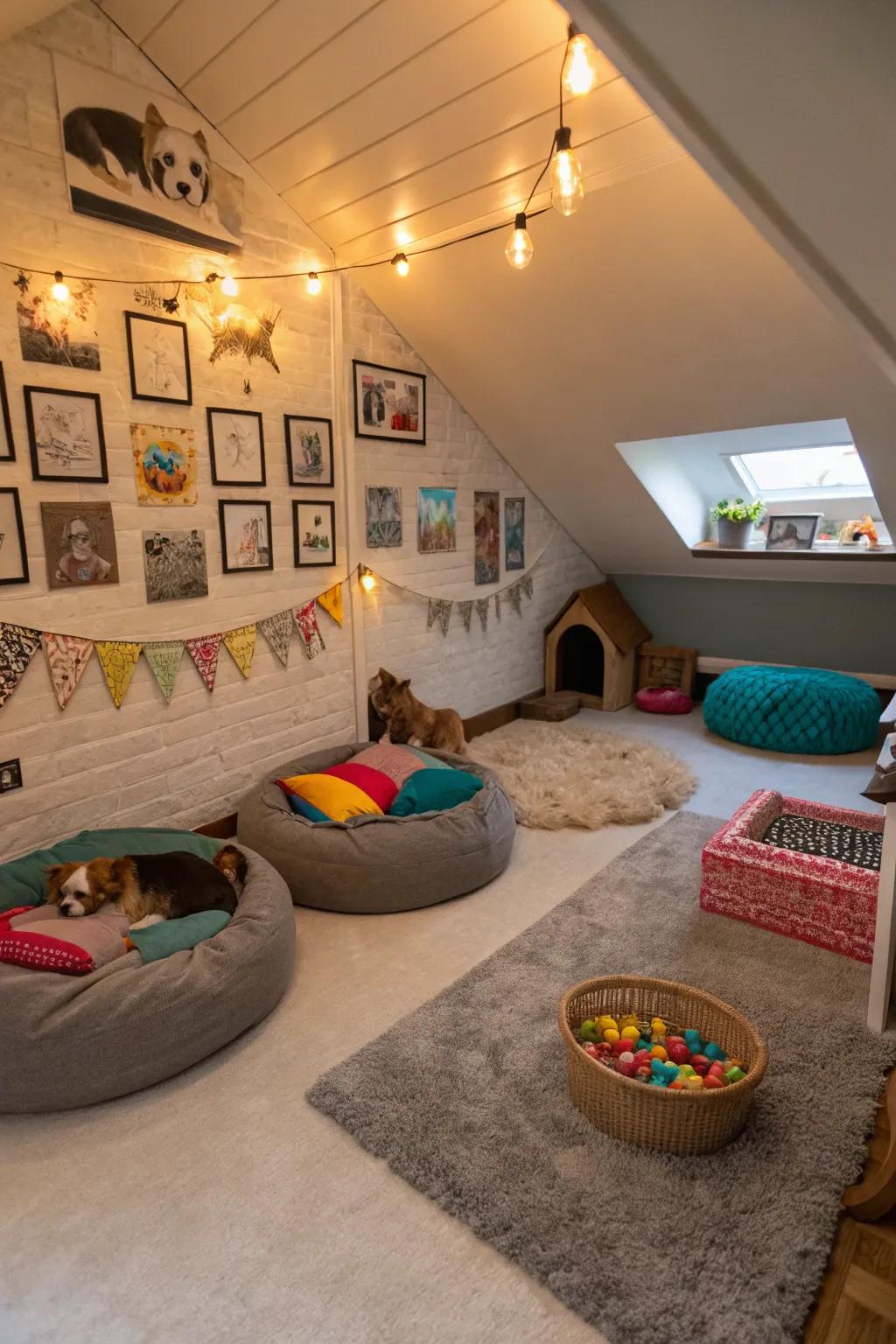 An attic escape exclusively for your cherished pets.