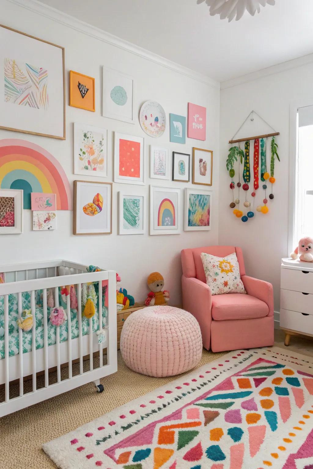 Permit ingenuity to flourish within an art-inspired nursery.