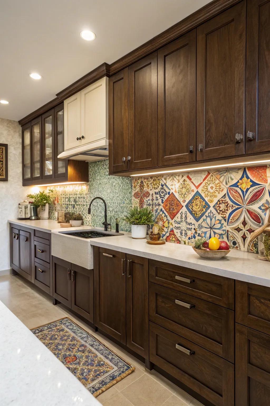 Brighten your space using vibrant bricks.
