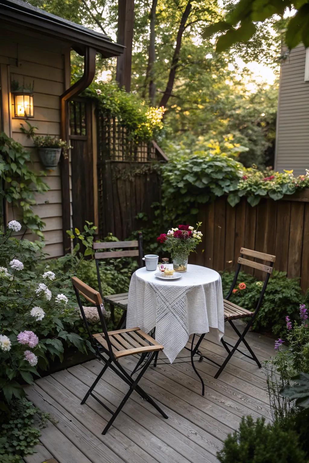 Smaller areas can be both practical and charming.