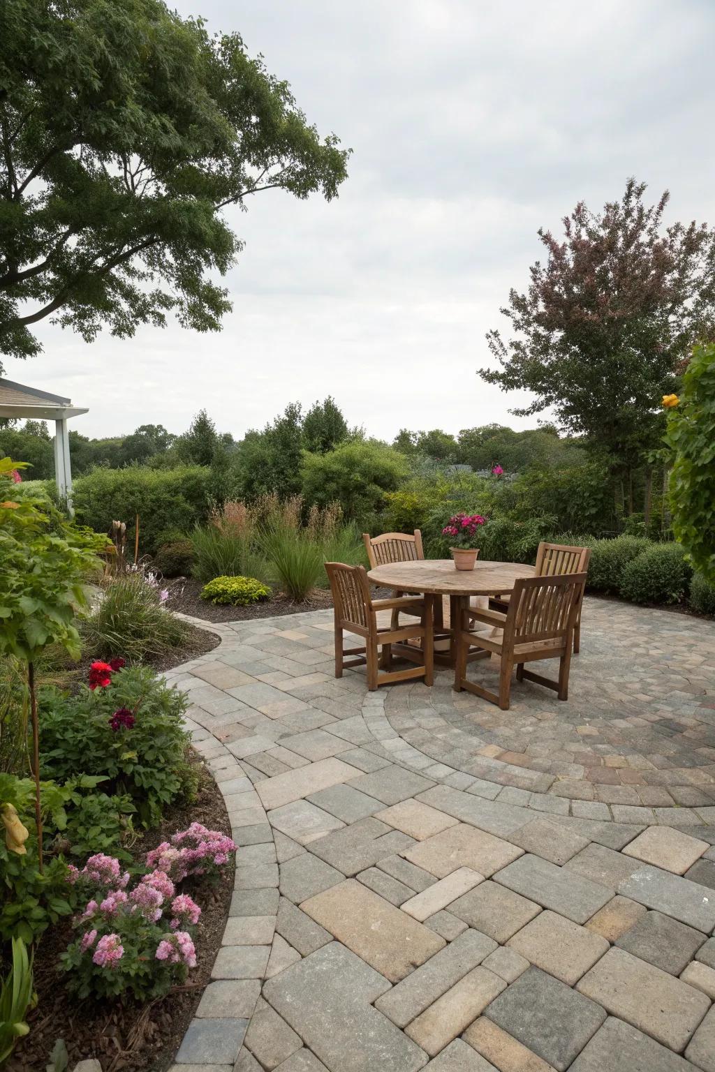 Patio pavers offer style and texture