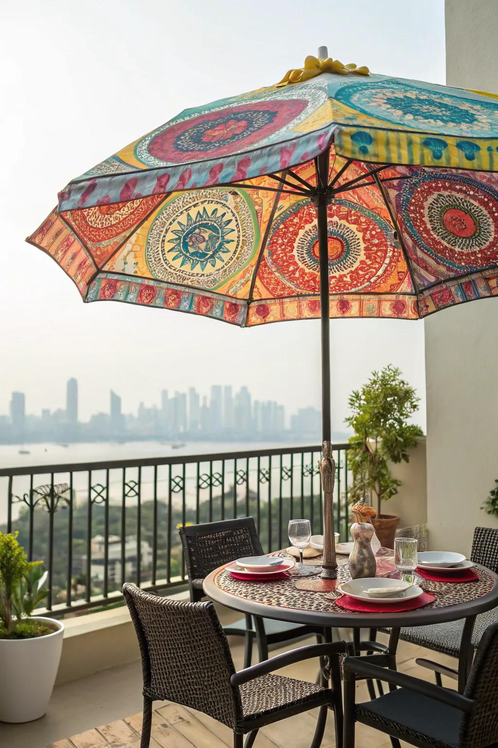 Varied sunshades add personality and shade to your space.
