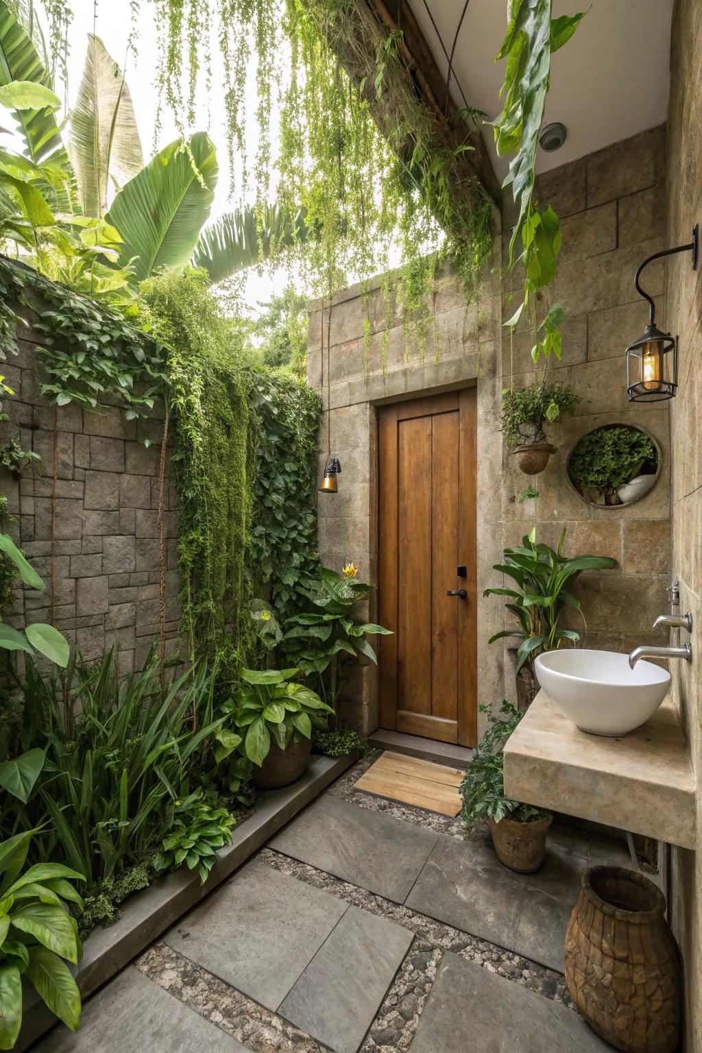 Greenery infuses vitality and an element of nature.