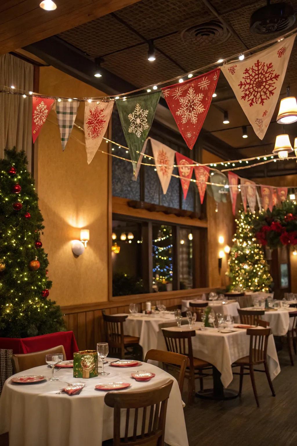 Seasonal banners add a festive touch to your home.