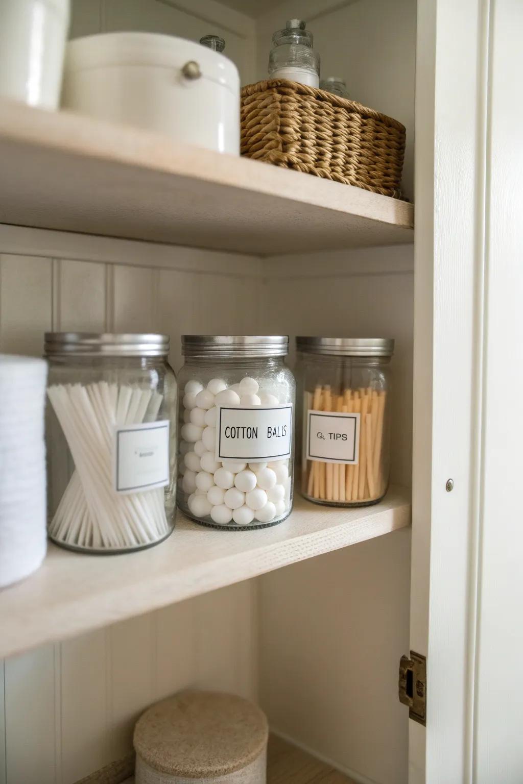 For unique storage options, repurpose household items.