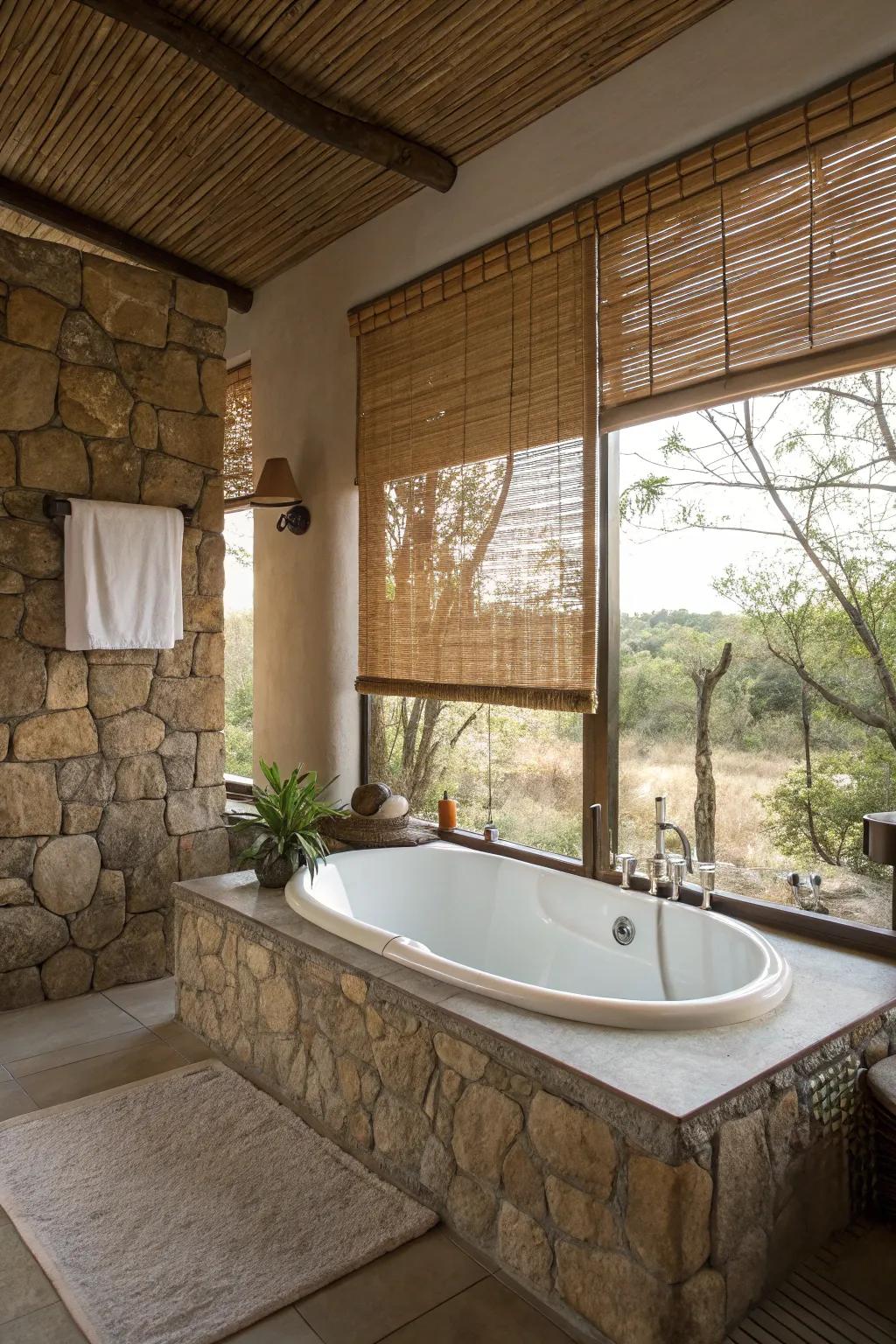 Achieve a zen-like calm with warm bamboo screens.