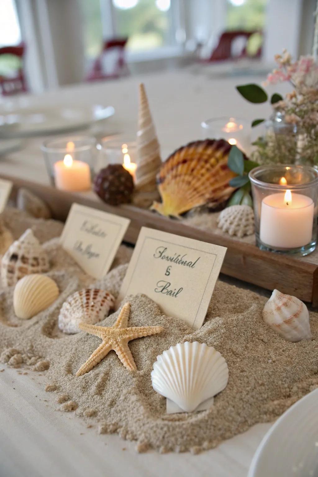 Authentic shell stands bring a trace of coastal charm to any setting.