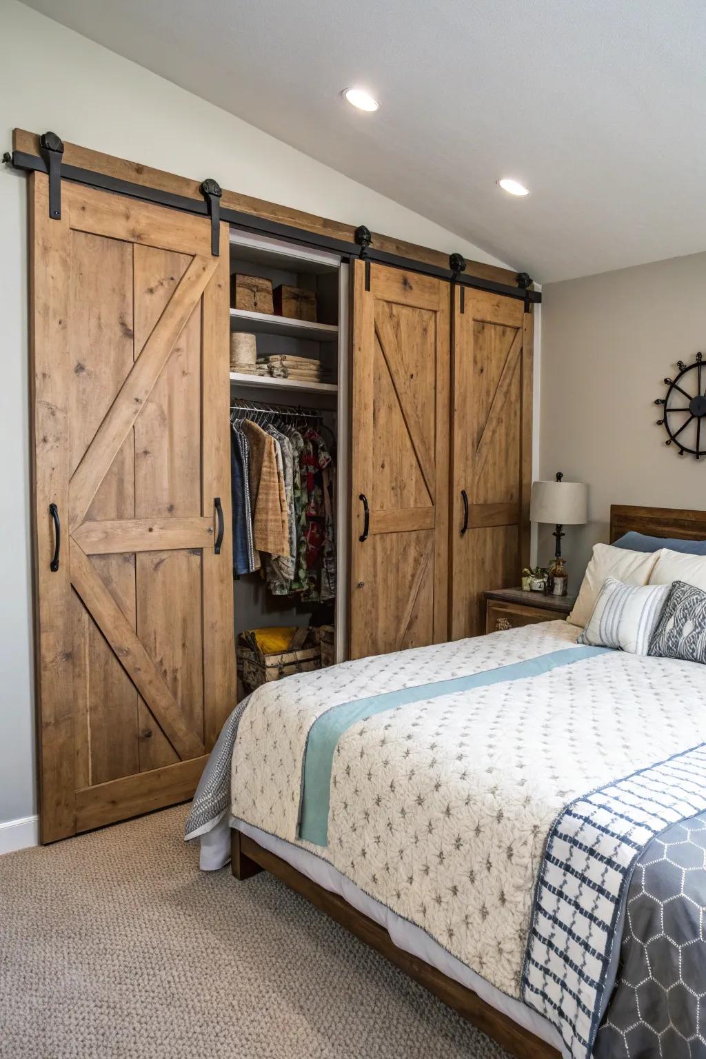 Gliding doors add style and function to your closet bed.