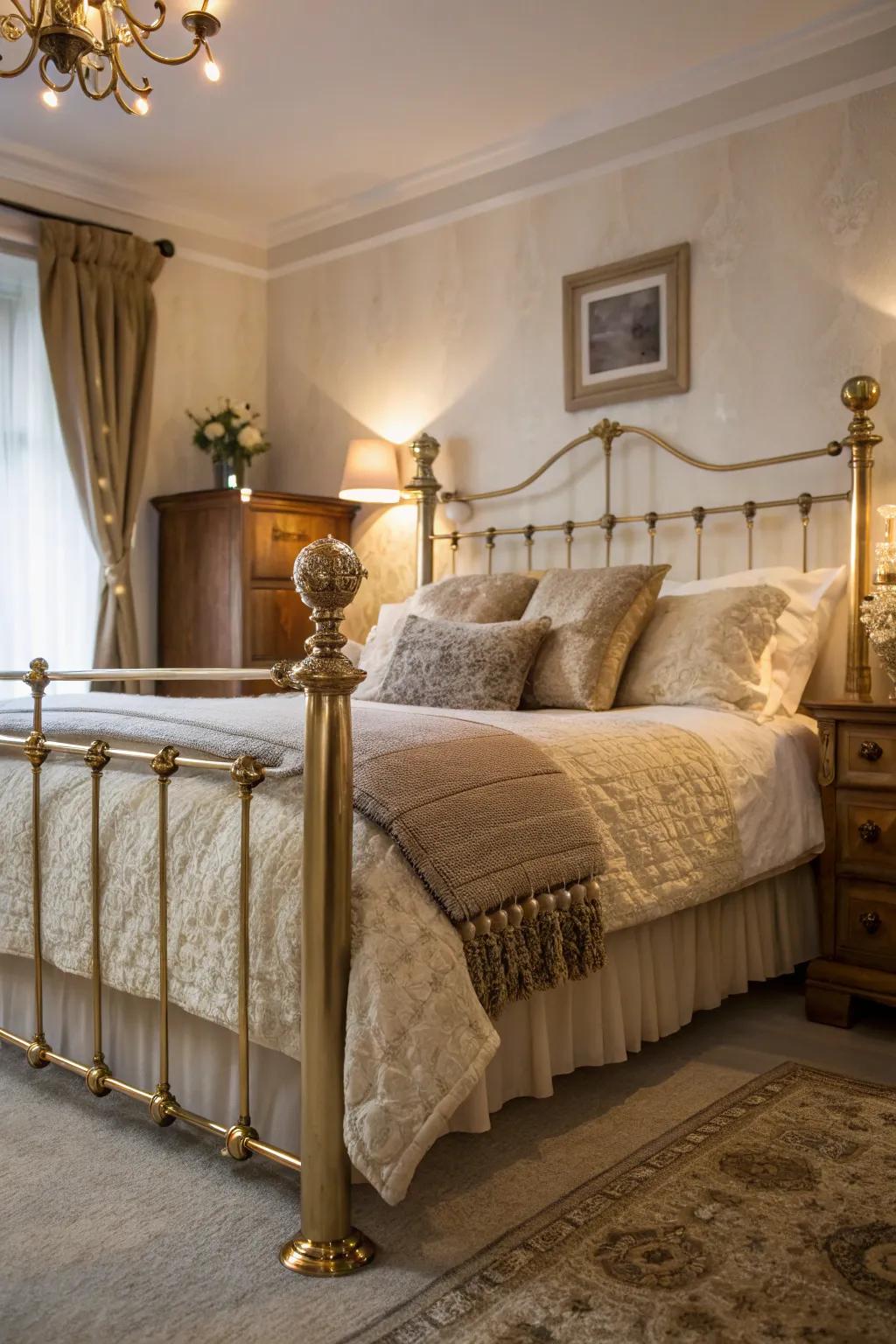 Metallic finishes give a sense of glitz.