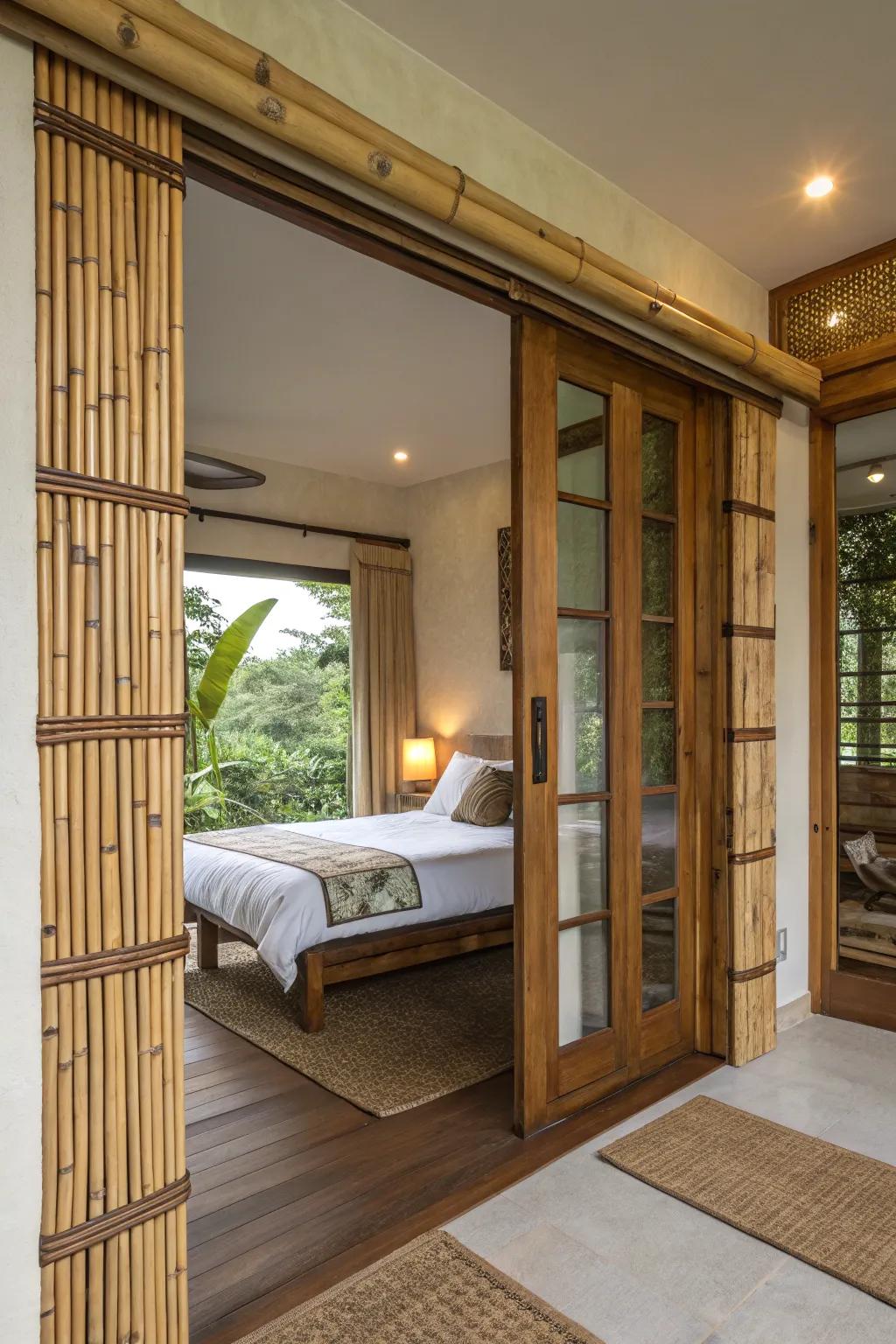 Sustainably sourced items infuse warmth and tranquility into your bedroom.