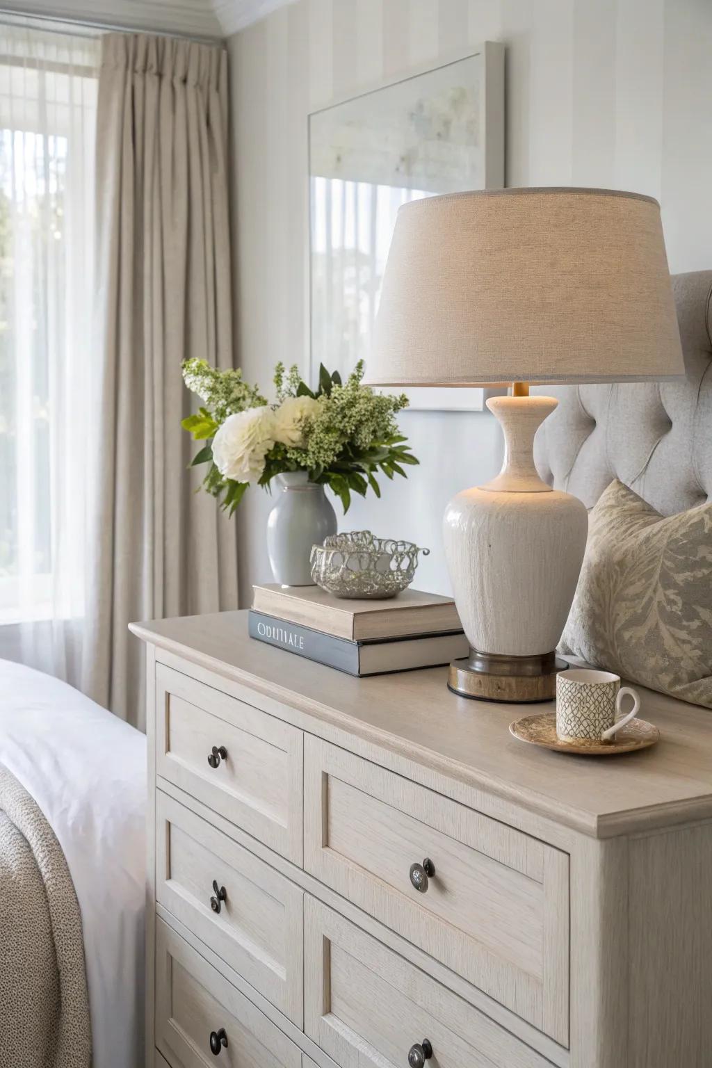 Neutral palettes foster calmness and uniformity.