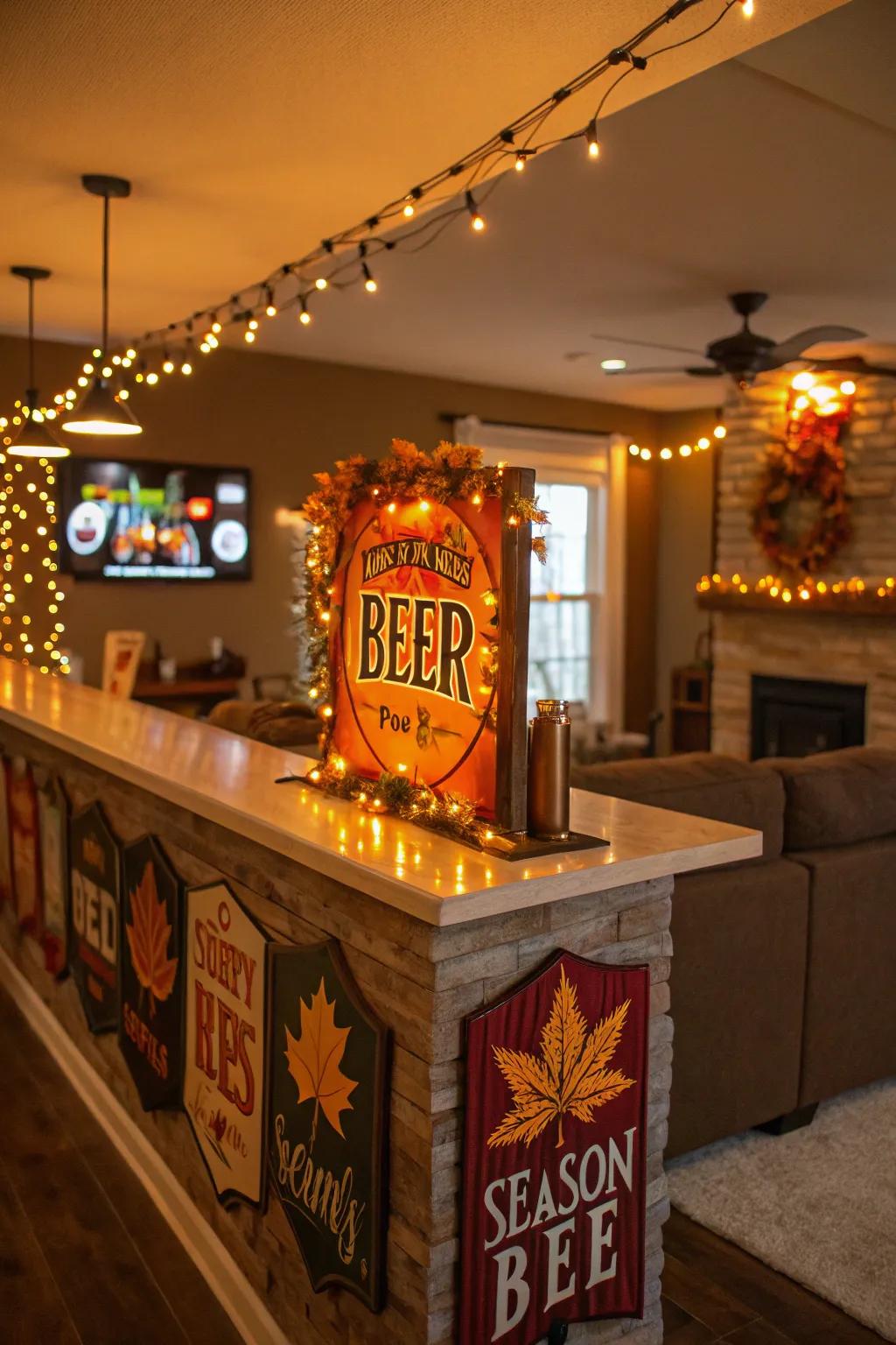 Seasonal drink emblems bring festive cheer to your decoration.