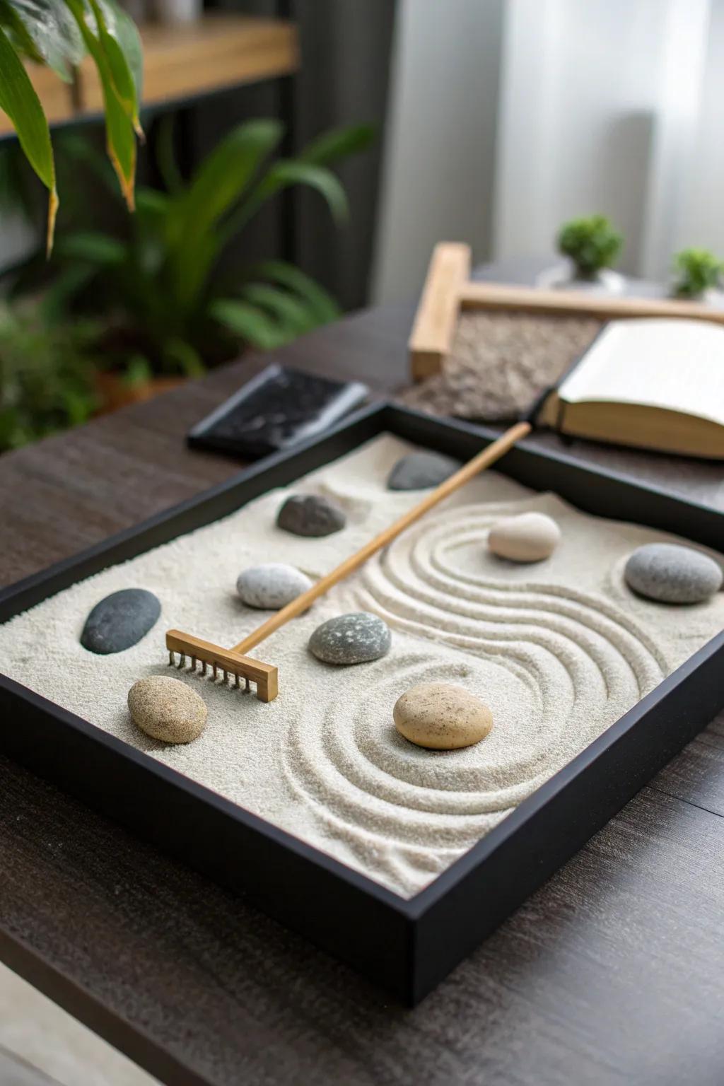 Small relaxation gardens provide a moment of calm and contemplation amidst a hectic day.
