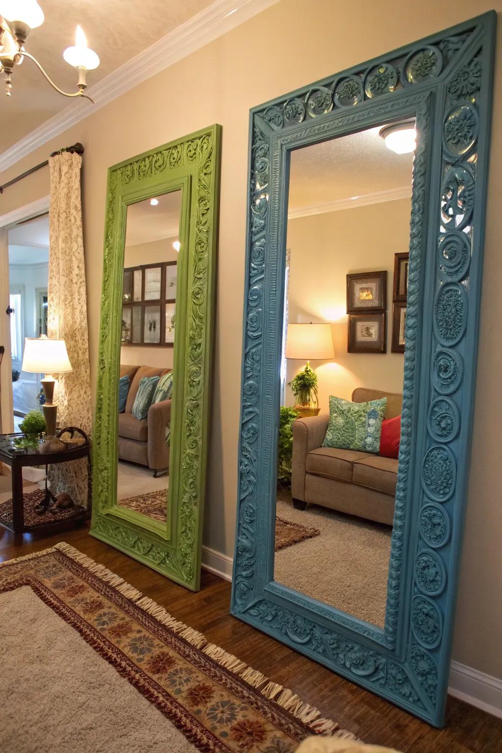 Reflectors enhance light and give the illusion of space.