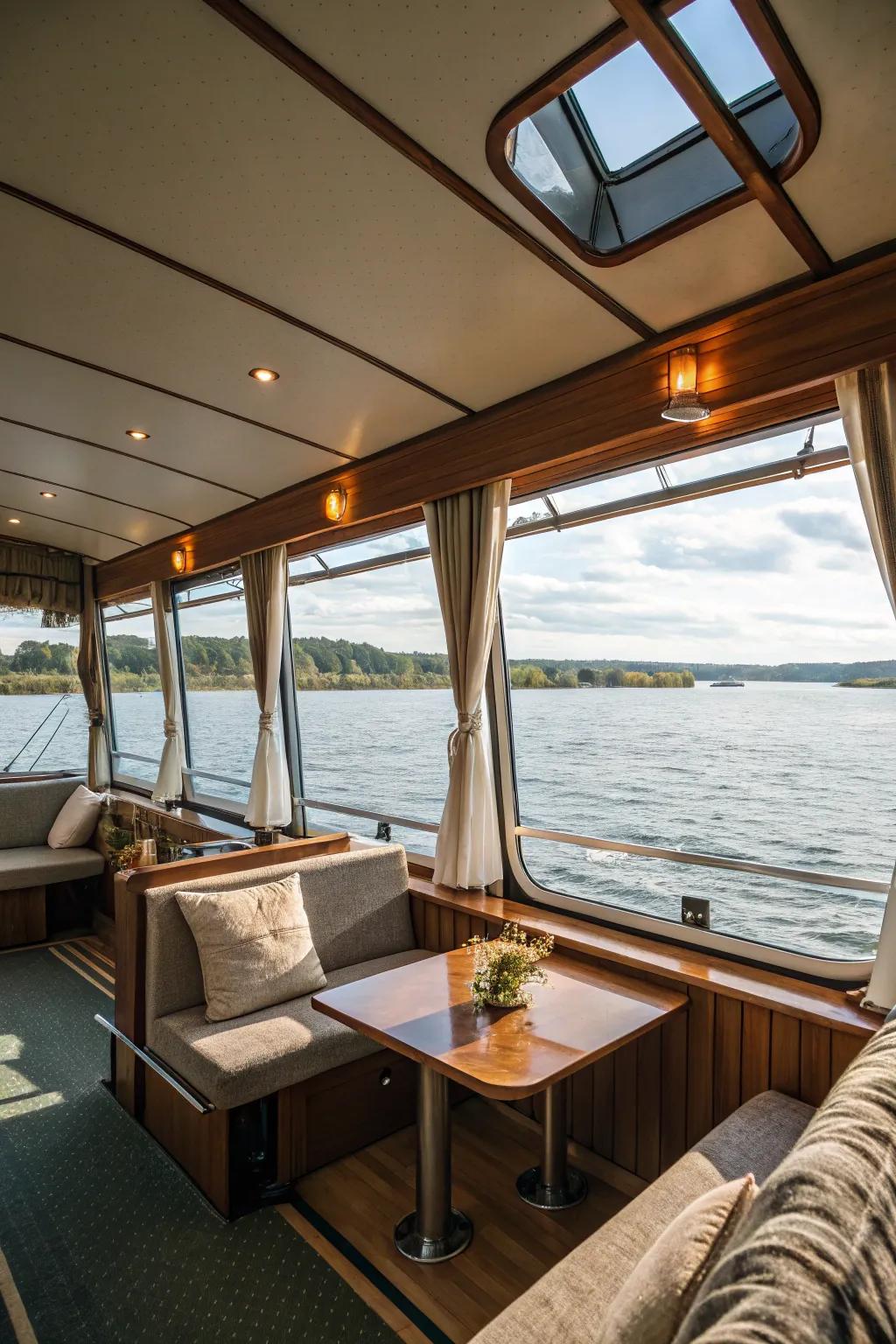 Windows that bring in natural light and offer spectacular views.