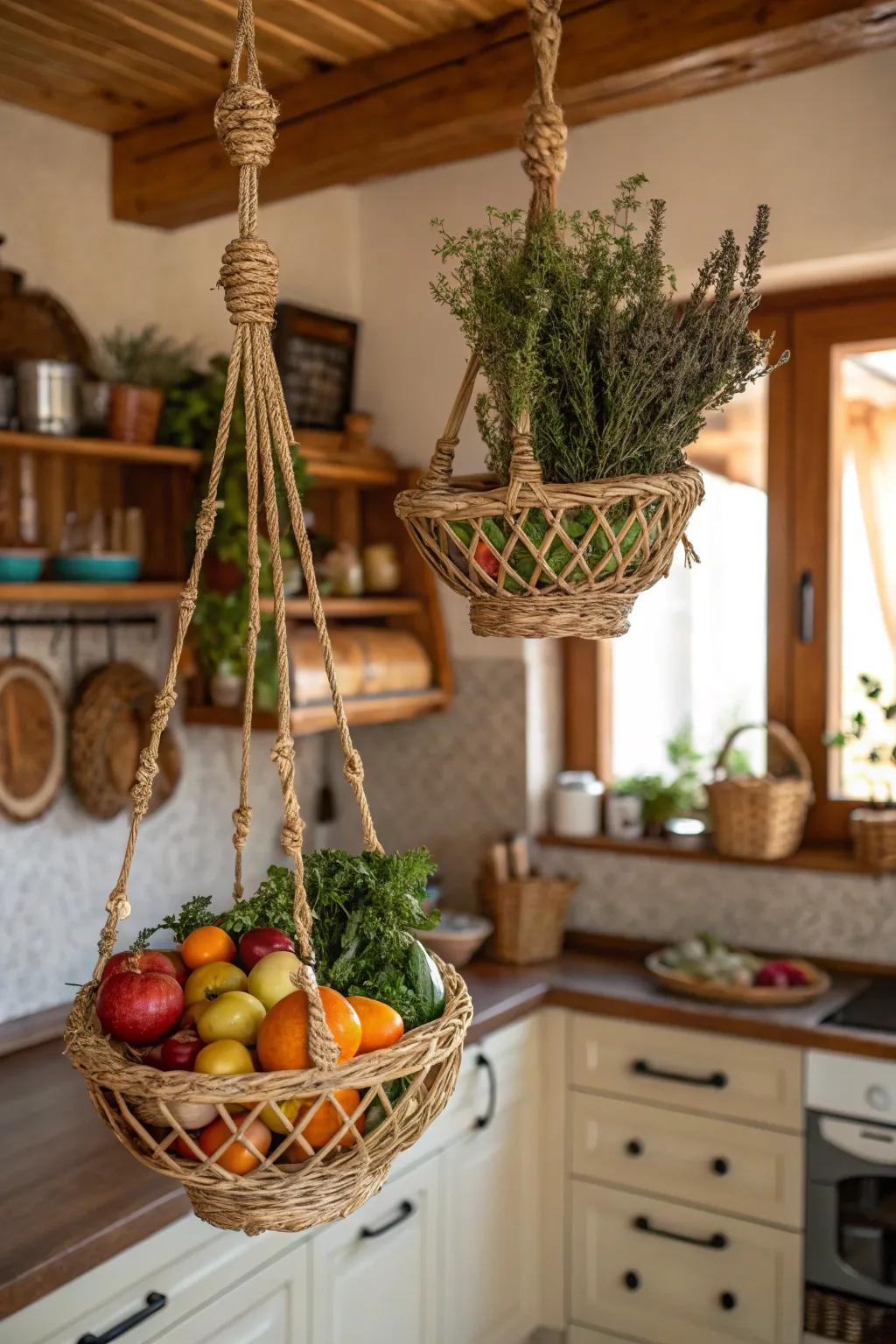 Dropping containers offer convenient and stylish storage.