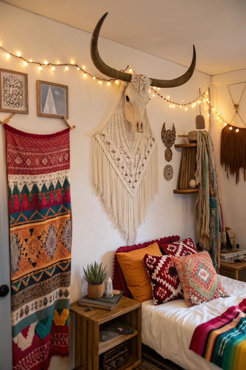 Incorporate a bohemian visual.