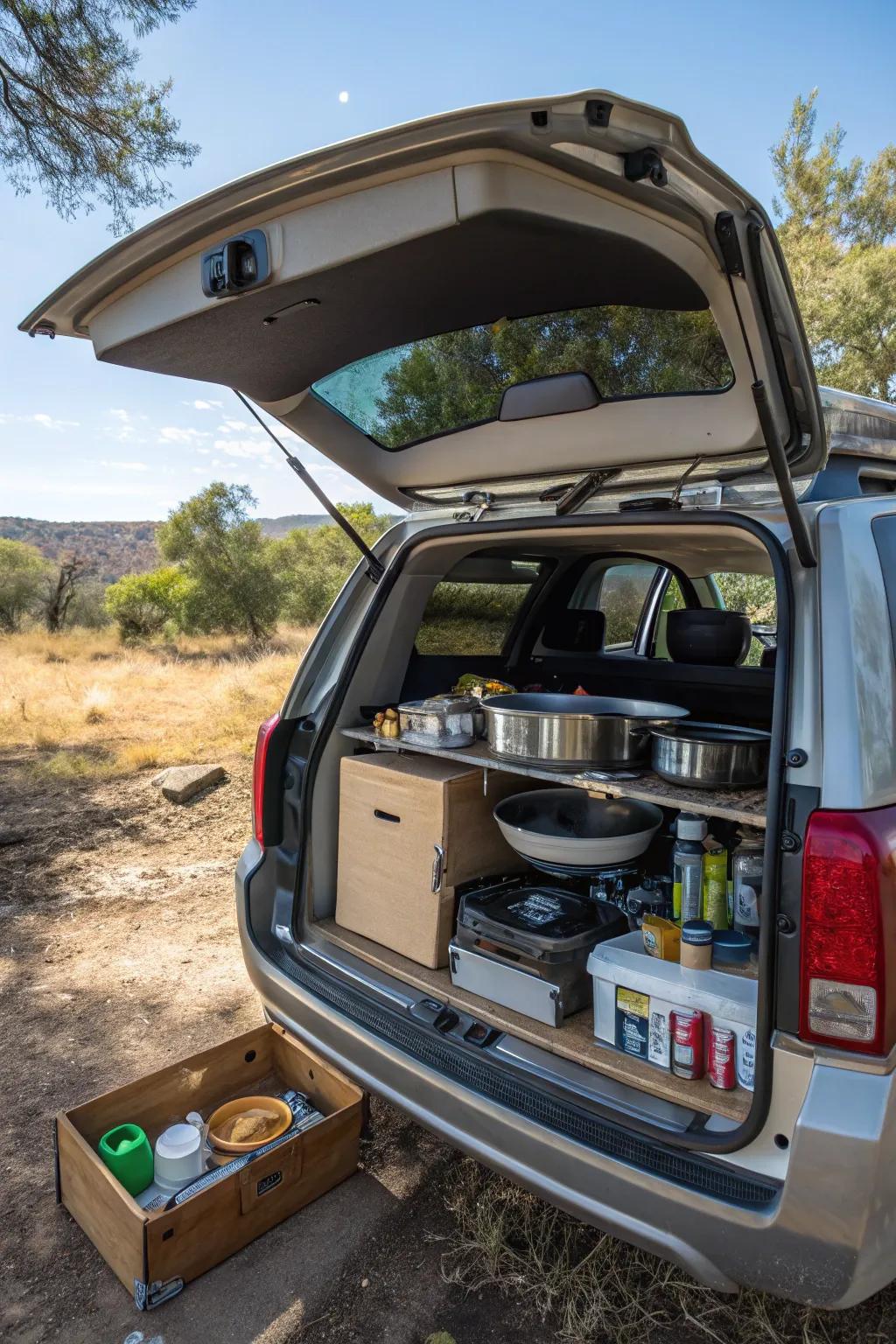 Use your space effectively by using your vehicle.