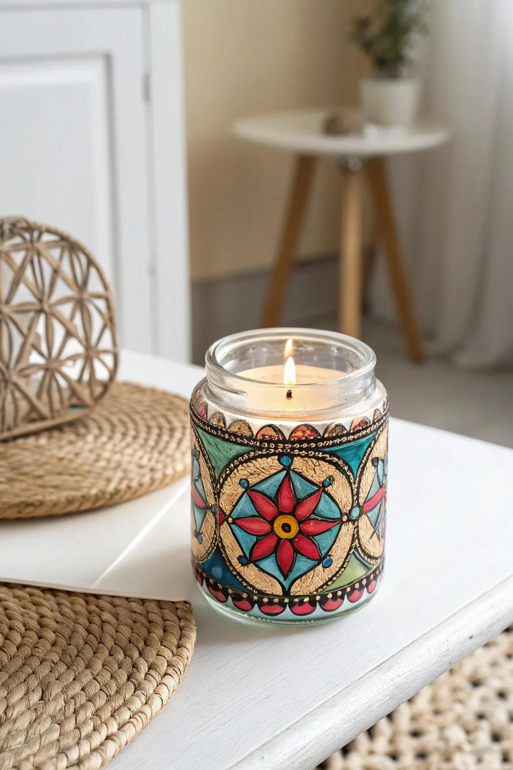 Illuminate your area with a colored crystal candle container that revives childhood ingenuity and incorporates a segment of Boho allure.