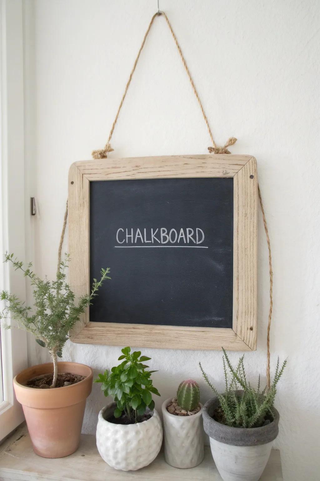 With this stylish board decor concept, you can give old frames new life!