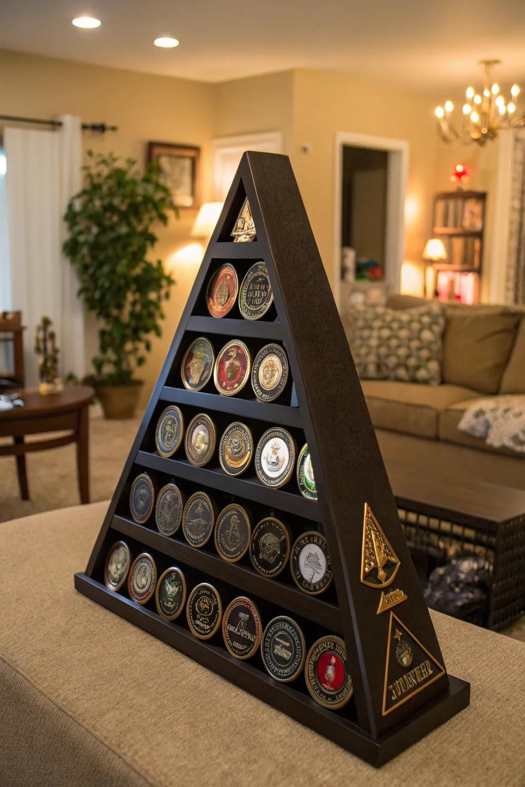 Pyramid exhibits furnish a jaw-dropping 360-degree outlook of your collection.