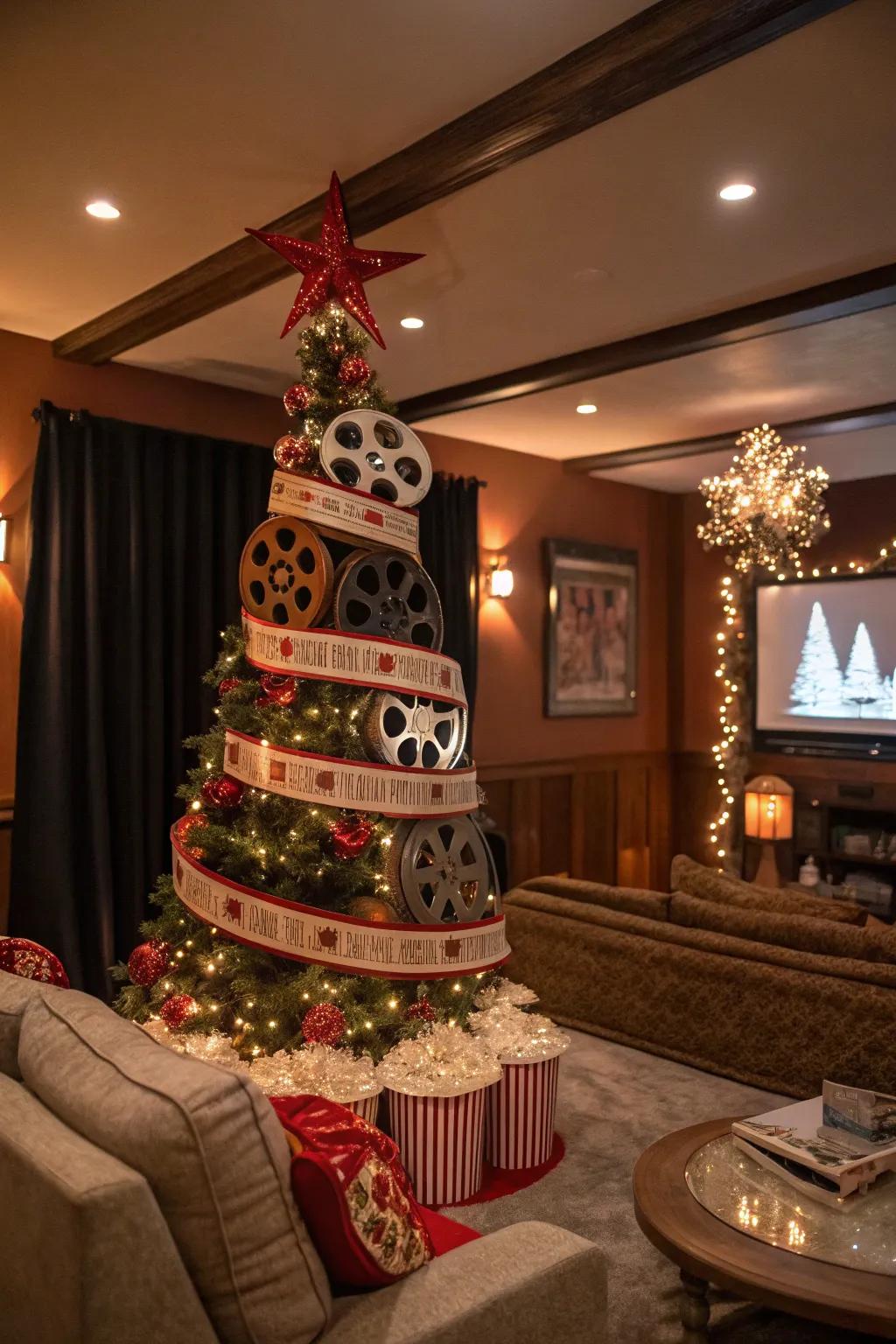 A film-themed tree that brings Hollywood glam to your holiday.