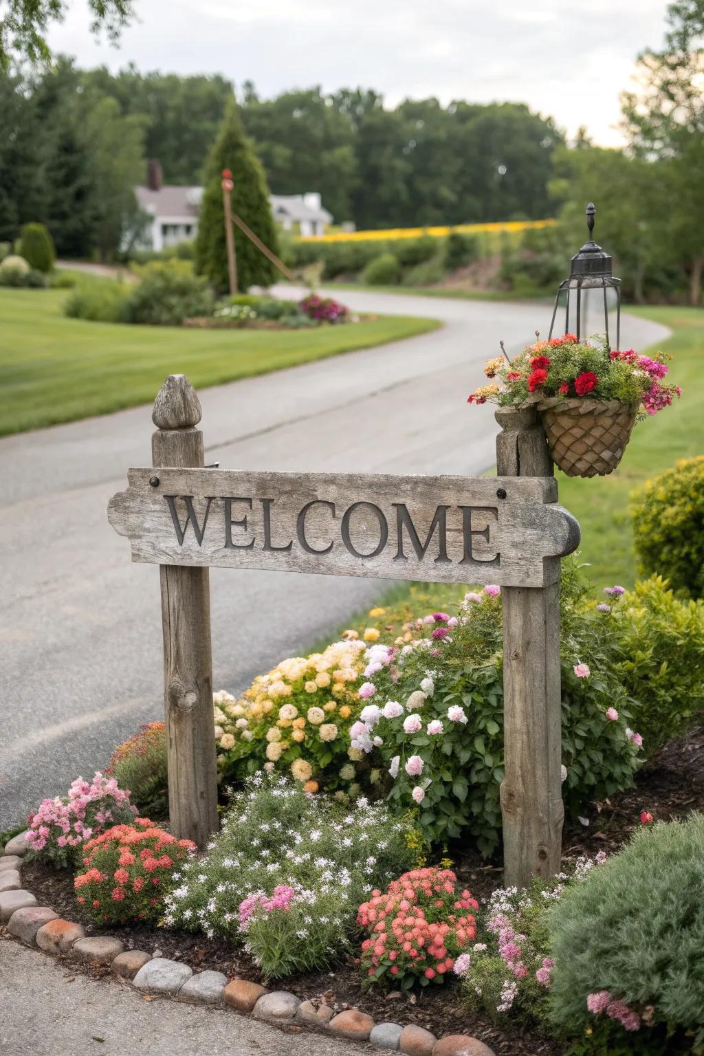 A welcome sign cultivates a friendly environment for those arriving.