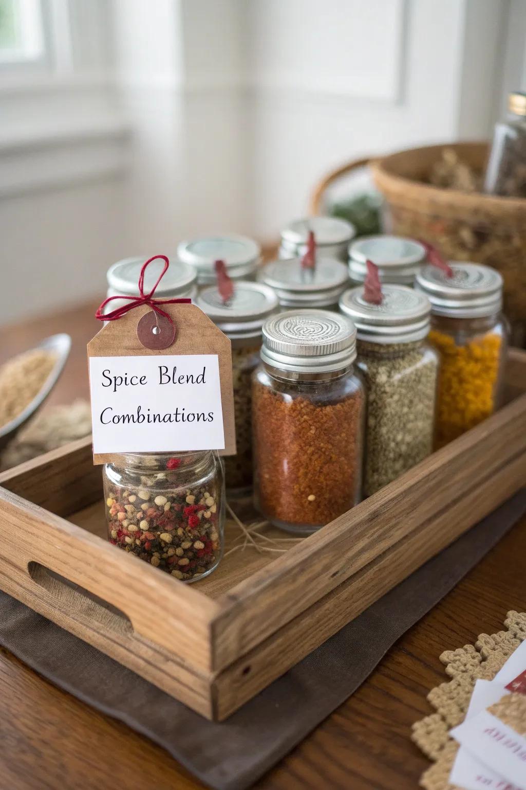 A set of holiday flavoring spice blends for festive cooking