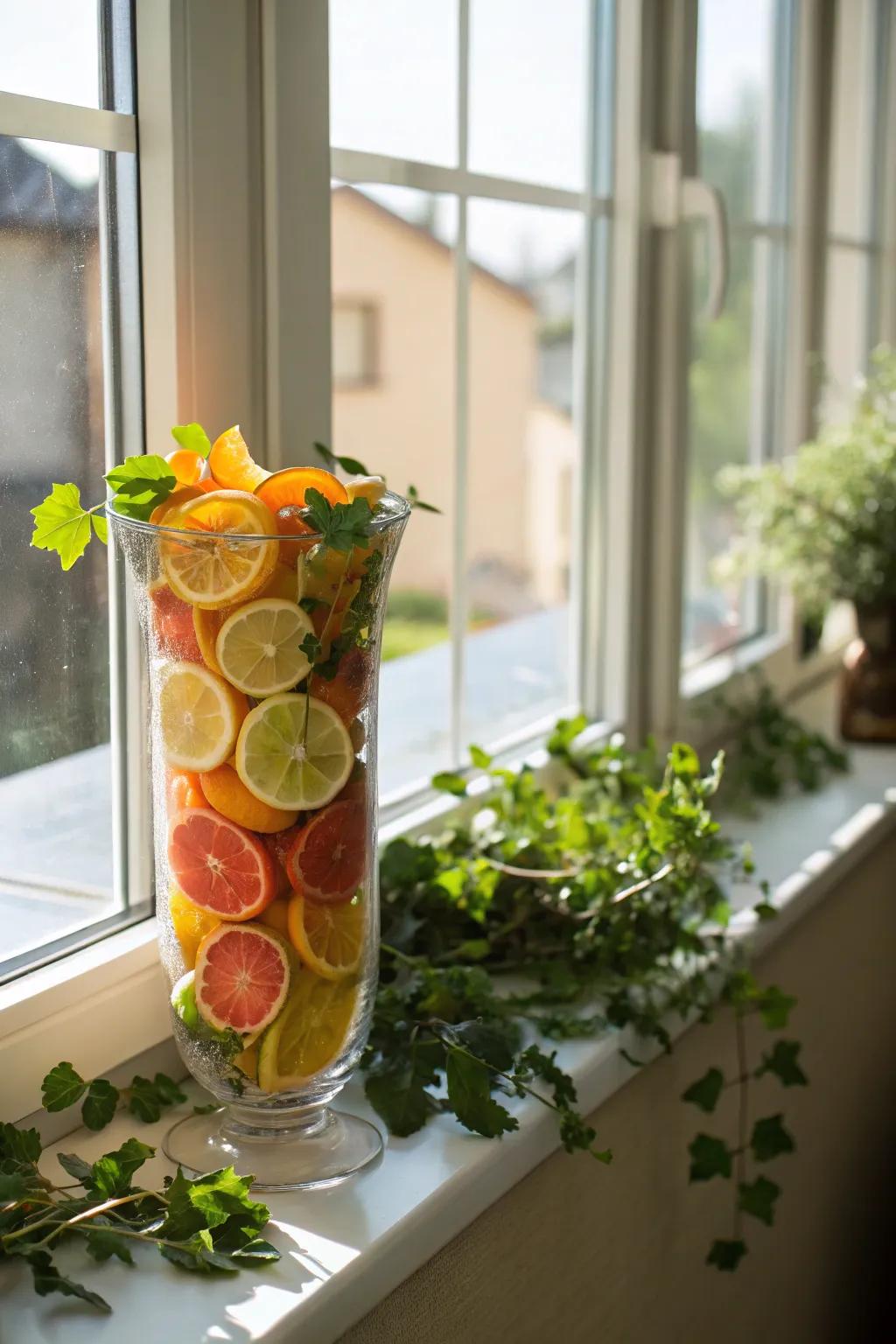 Radiant and invigorating: citrus fruit carries a pleasant celebratory atmosphere.