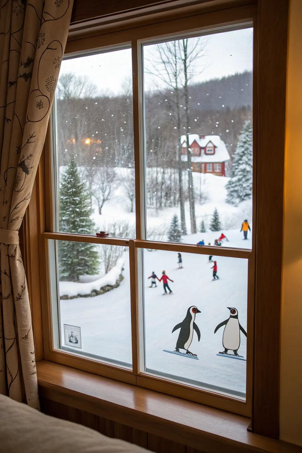 Lively penguins impart happiness to your festive décor.