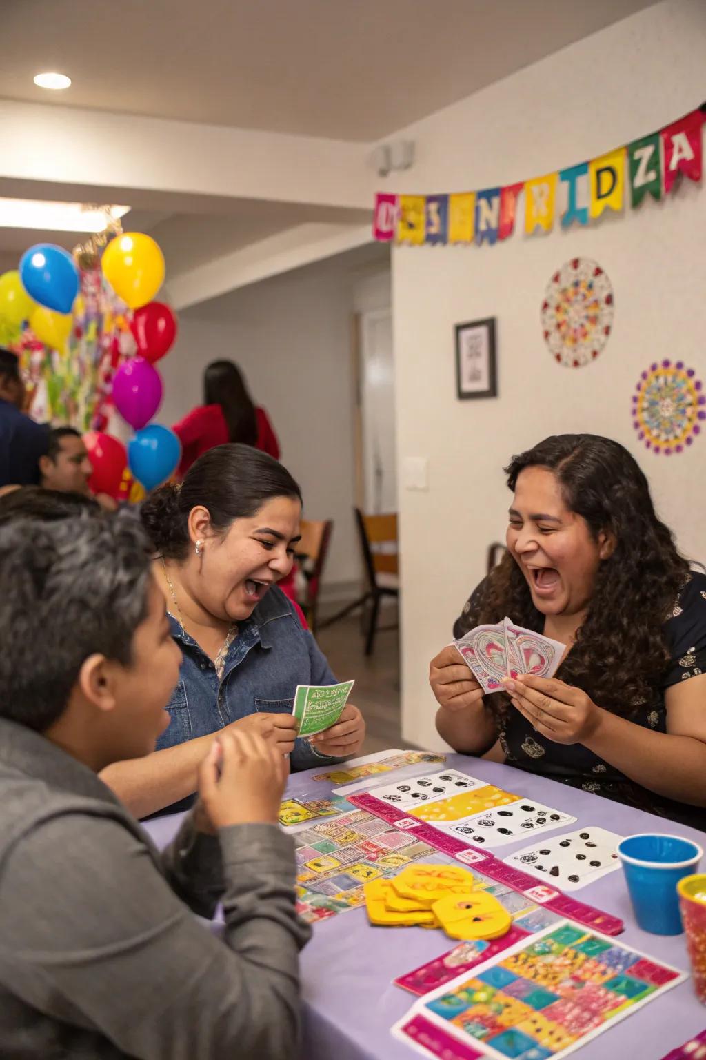 Attendees relishing a game of Mexican drawing game at the gathering.
