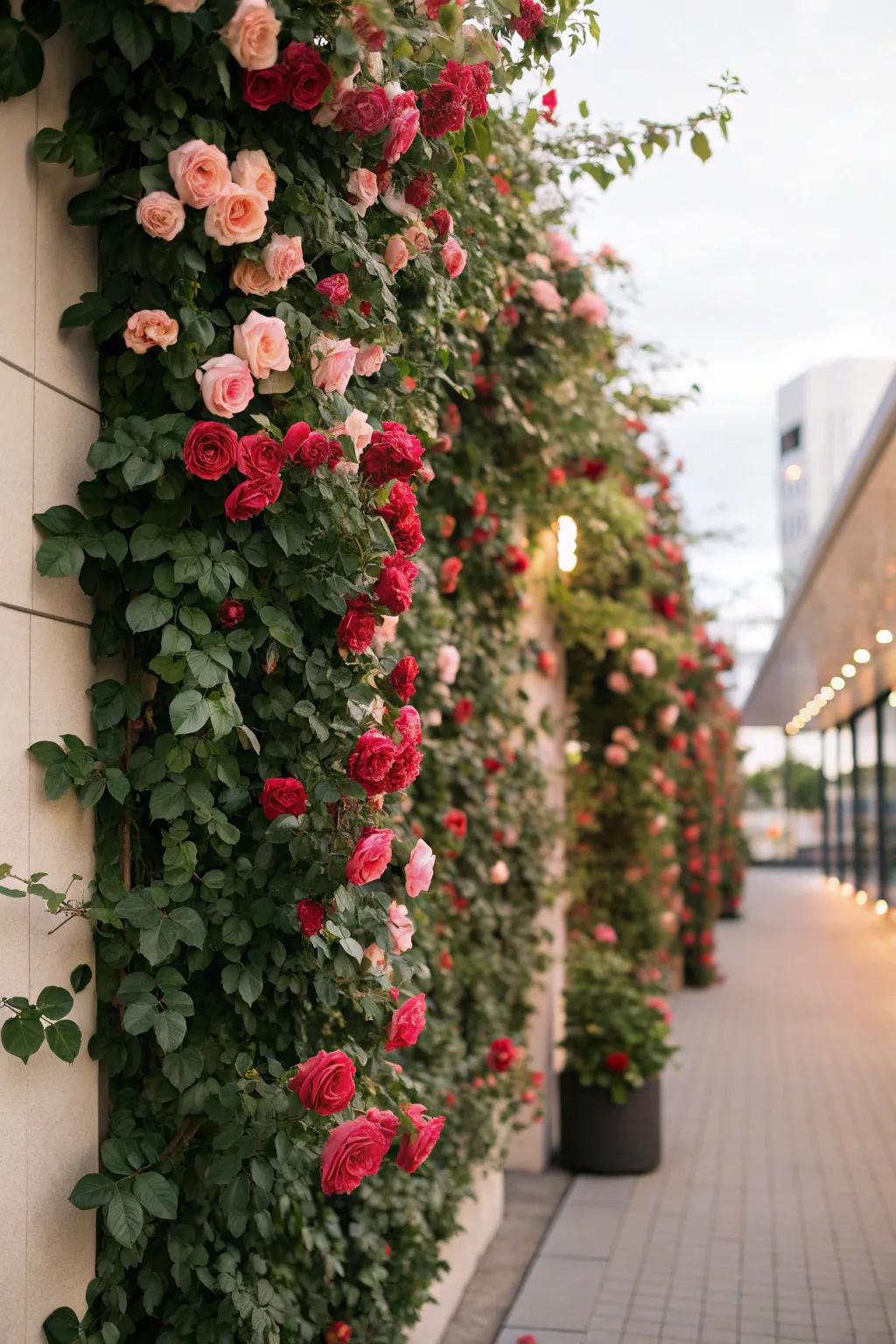 Make an unforgettable statement using a vertical rose garden.
