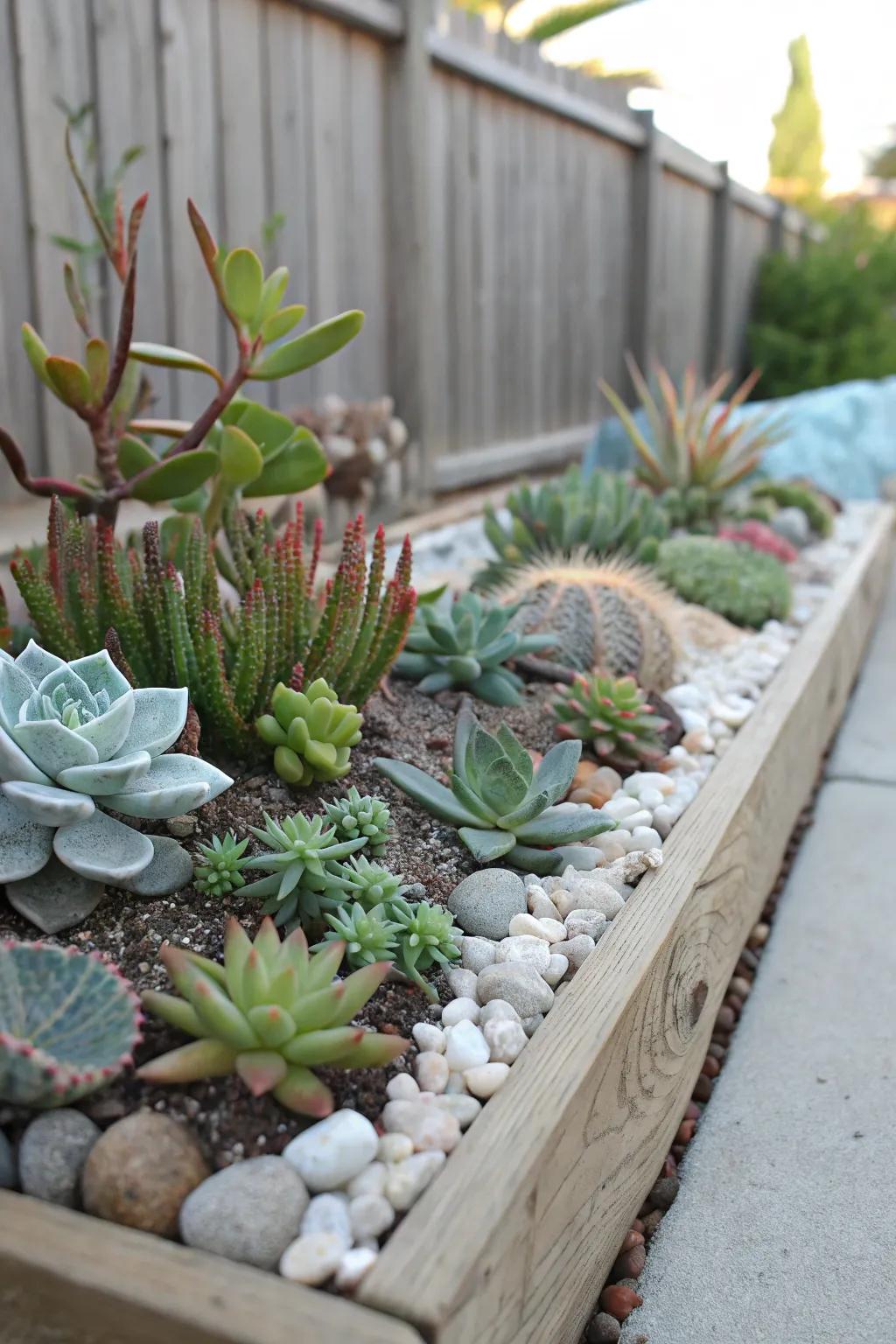 Marine-themed succulents introduce an exotic element to coastal gardens.