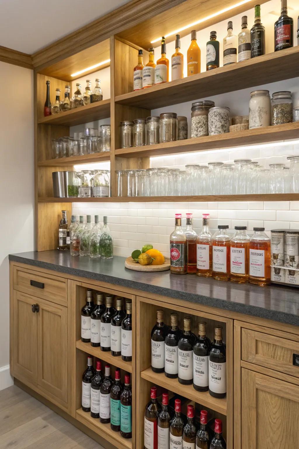 Labels ensure ease of location for all items.