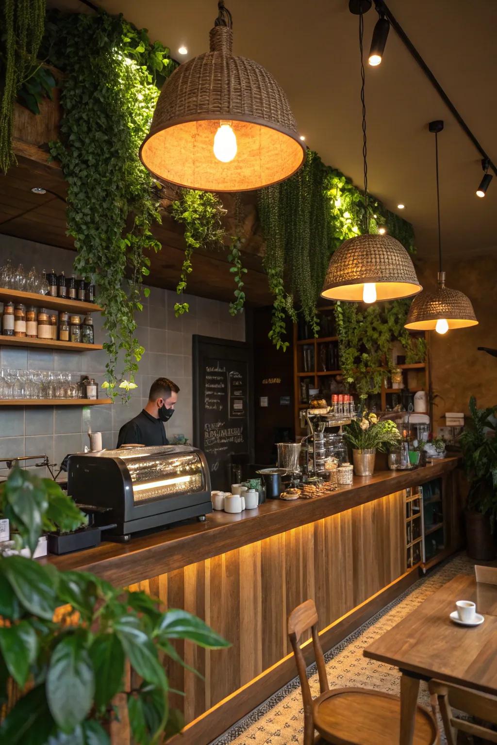 Lighting can alter the atmosphere of your coffee space.