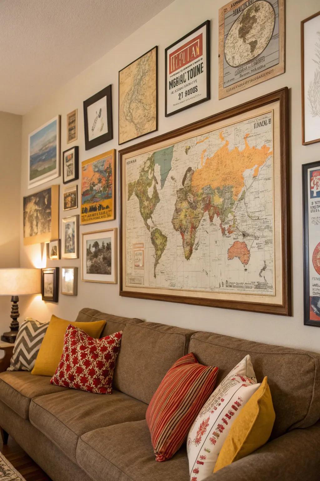 A vintage-inspired wall radiating charm and history