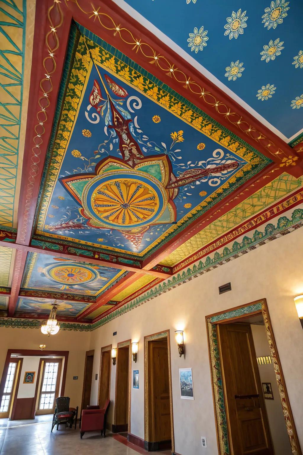 A statement overhead design captivates and introduces flair.
