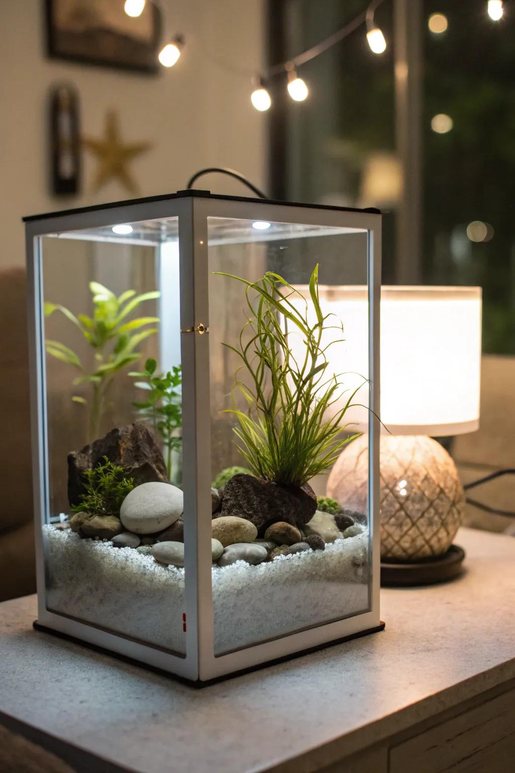 Zen-inspired tank design infuses tranquility into your home.