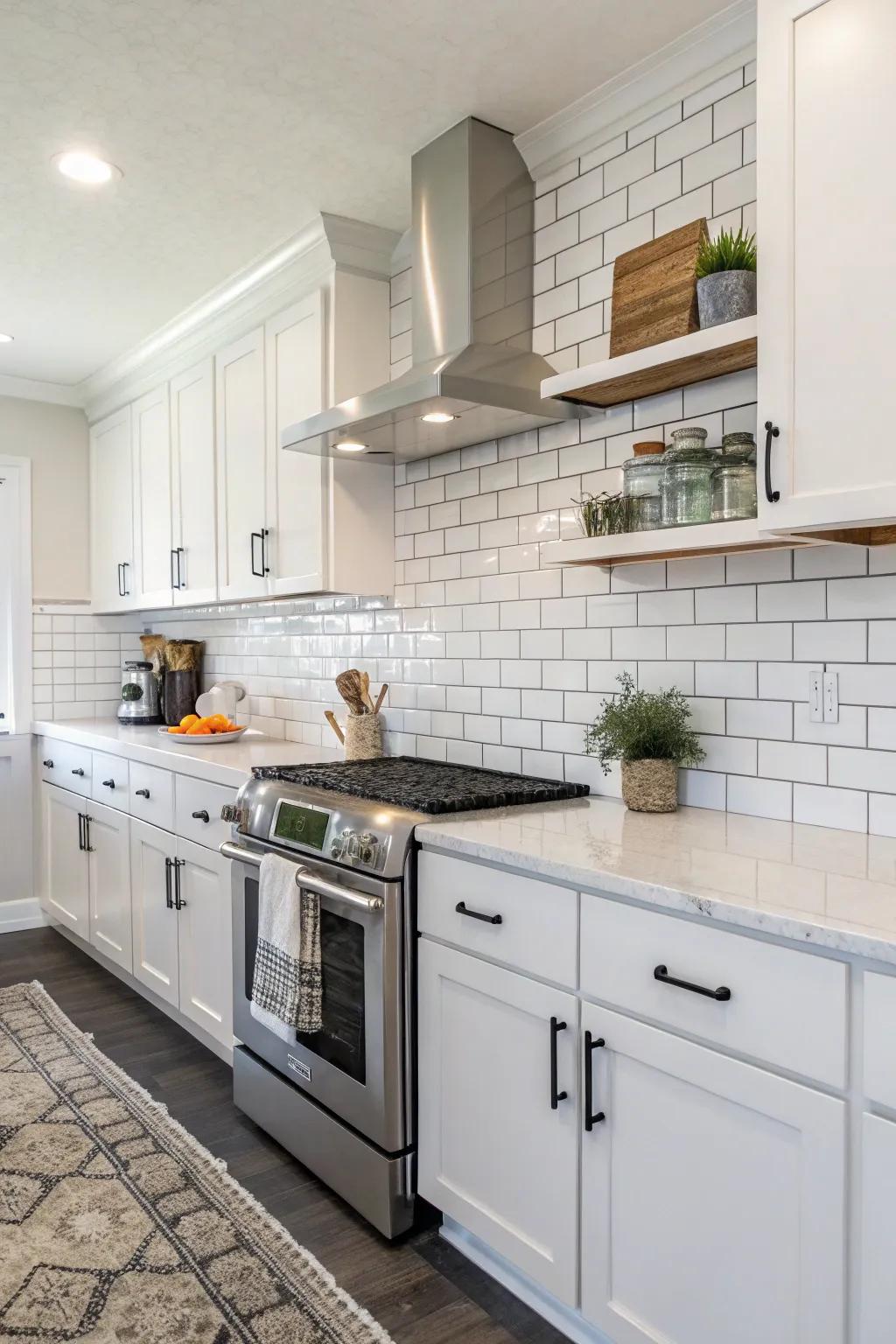 Metro panels are a timeless and adaptable selection for any kitchen aesthetic.