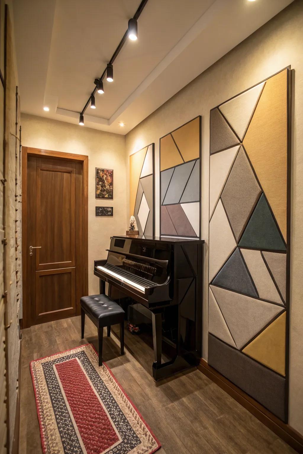 Acoustic panels will improve the sound quality.
